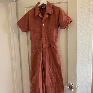 Big Bud Press Short Sleeve Jumpsuit - Clay Red Size M